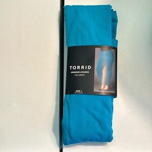 Torrid size 1 teal leggings NIB